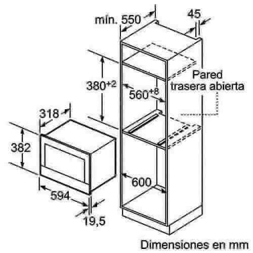 Lò vi sóng âm tủ Bosch BFL634GB1 Serie 8 made in UK