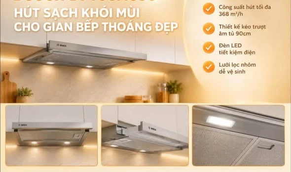MÁY HÚT MÙI ÂM TỦ BOSCH DFT93AC50 SERIE 4