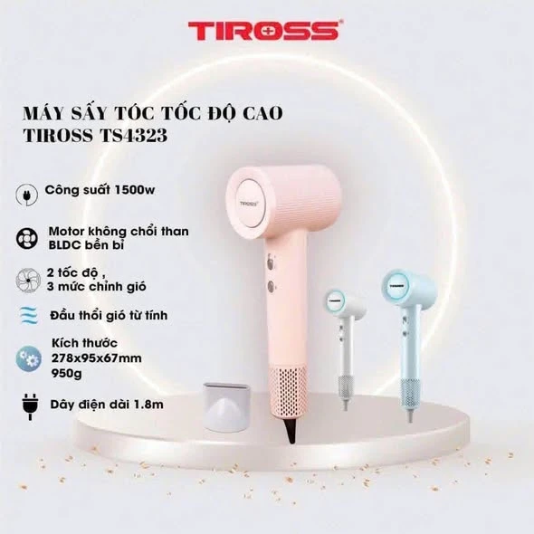 MÁY SẤY TÓC CAO CẤP TIROSS TS4323 1500W