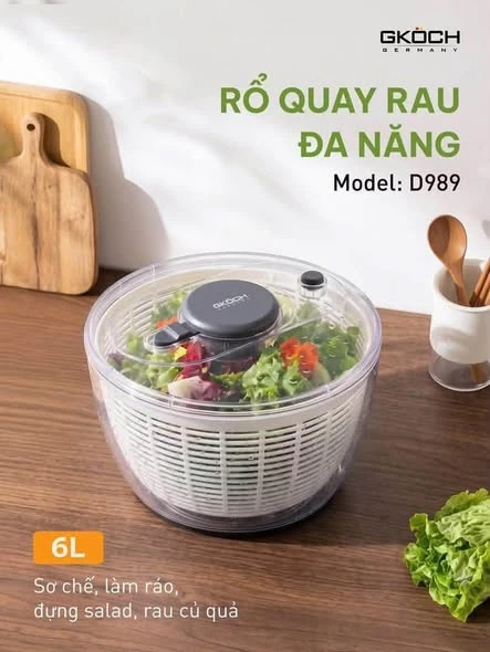 RỔ QUAY RAU ĐA NĂNG GKOCH - MODEL D989