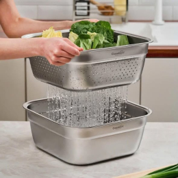 SET CHẬU RỬA KÈM RỔ INOX CASABENI DUNG TÍCH 8L