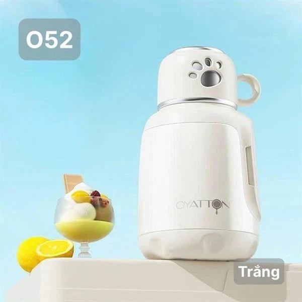 Bình giữ nhiệt chân mèo O52-W OYATTON màu trắng 1000ml, inox 316, model: OYTF52-C100
