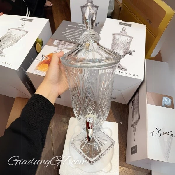 Bình nước pha lê Godinger Dublin có vòi 2L