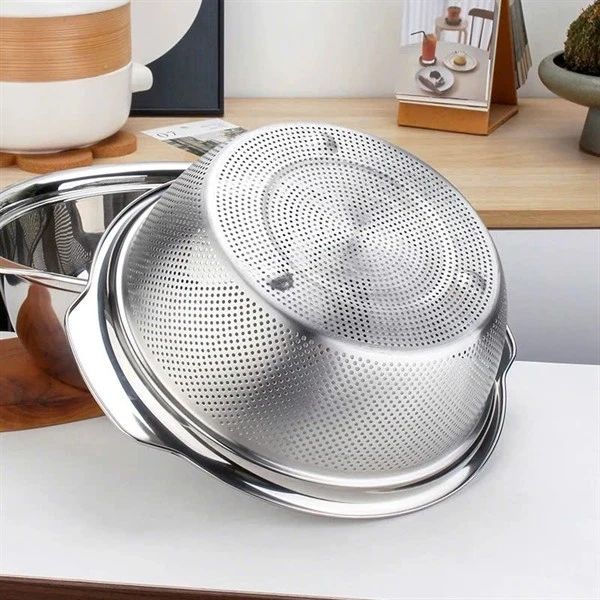 Bộ rổ chậu C403 CHOCKMEN 23cm, inox 18/10, model: LSL23CM