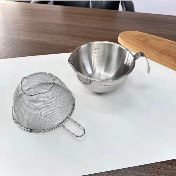 Ca đong rót kèm giỏ lọc C1016 CHOCKMEN 15cm, inox 18/10, model: CKM-JY15CPB
