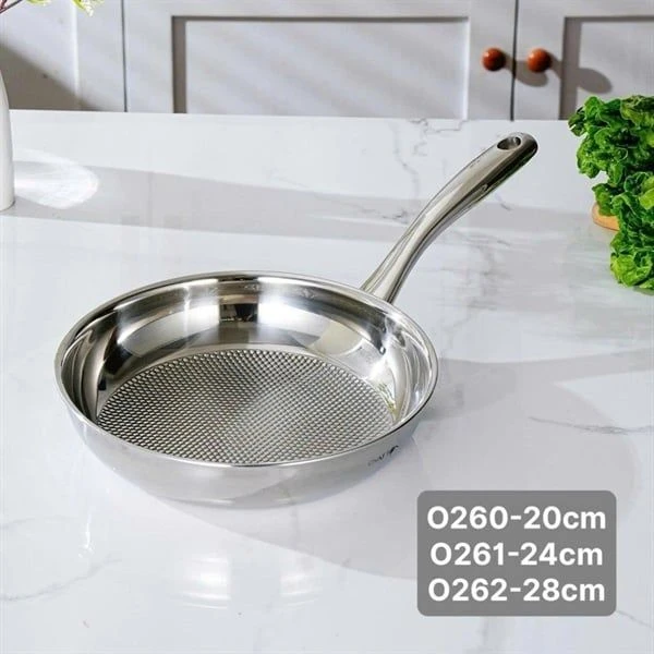 Chảo cạn O260 OYATTON vân golf 20cm, inox 18/10, model: OYT-JG260P20