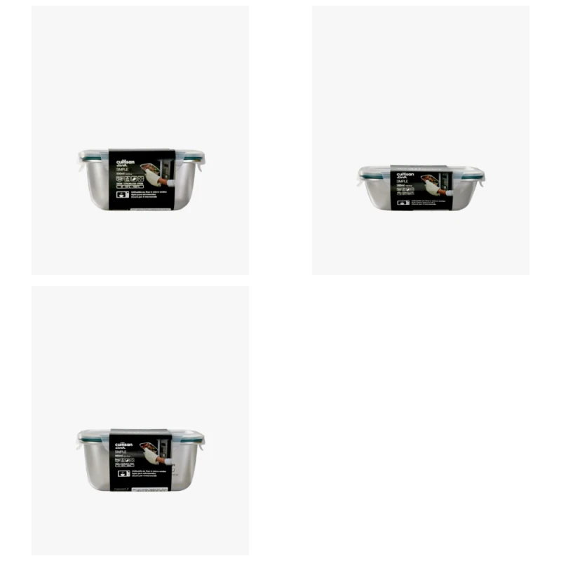 COMBO TẾT KIỆM - Bộ 3 hộp inox 304 Cuitisan Simple 500ml, 580ml, 980ml
