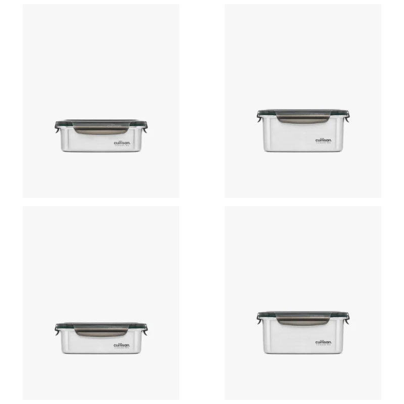 COMBO TỨ QUÝ - Bộ 4 hộp inox 316 Cuitisan Signature 680ml, 1010ml, 1400ml, 2100ml