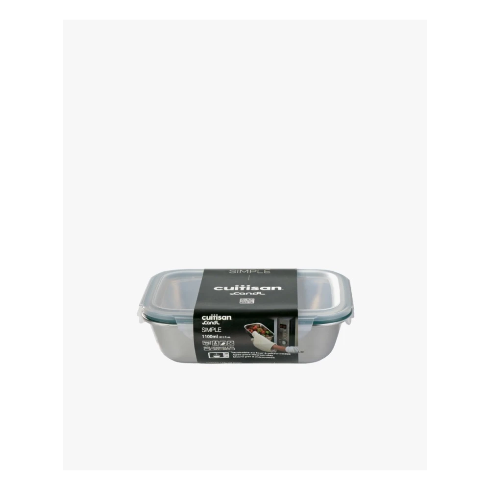 Hộp inox 304 cao cấp Cuitisan Simple 1100ml chữ nhật No.7 - EC7-PS07