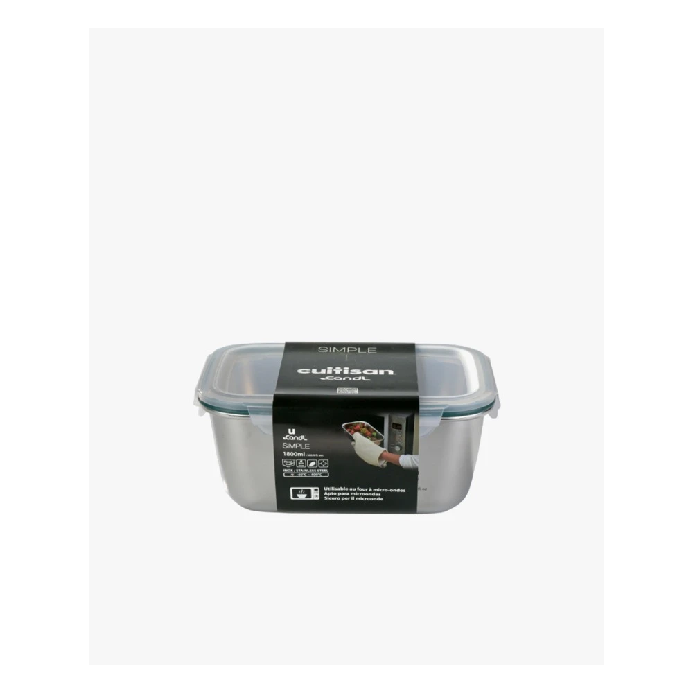 Hộp inox 304 cao cấp Cuitisan Simple 1800ml chữ nhật No.8 - EC7-PS08