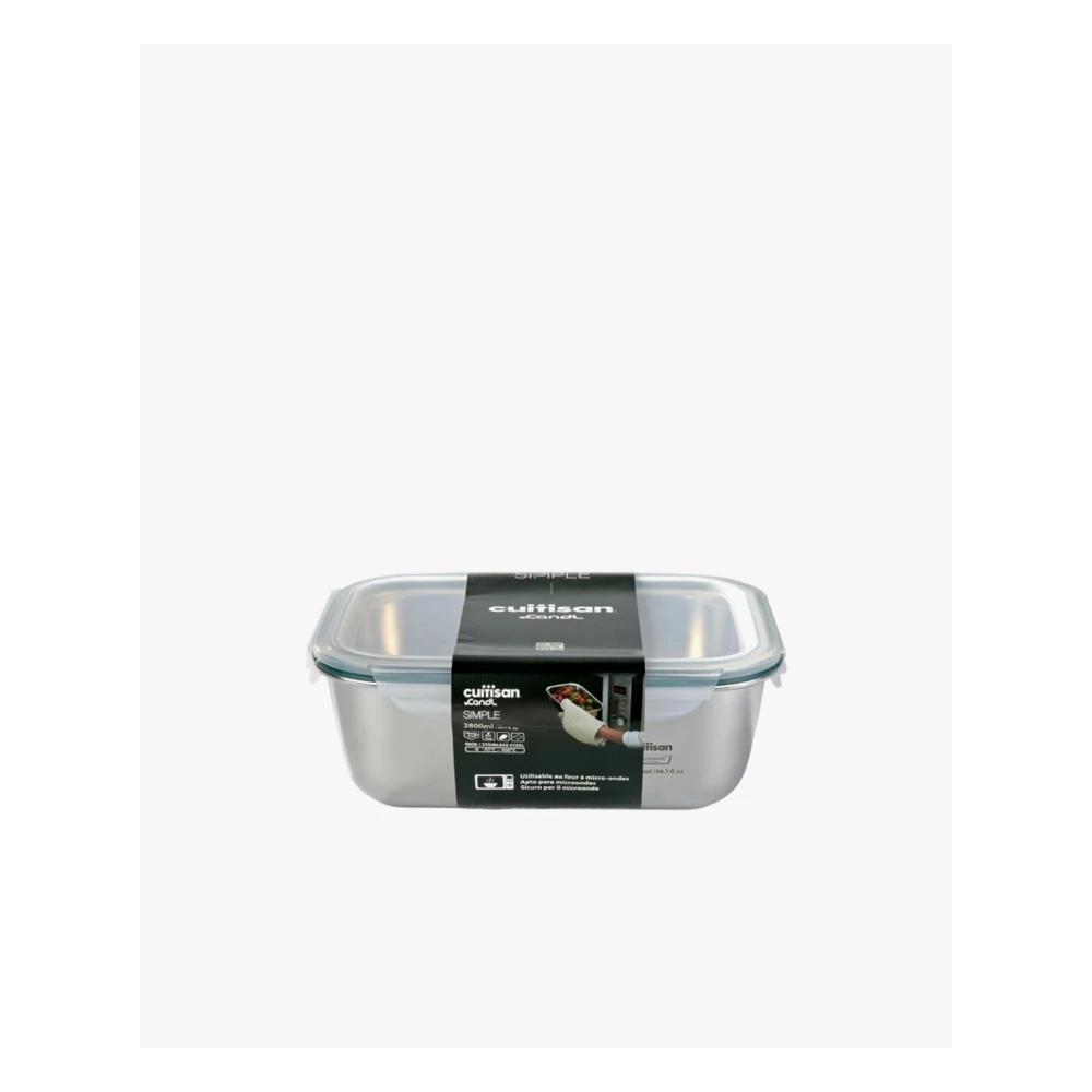 Hộp inox 304 cao cấp Cuitisan Simple 2800ml chữ nhật No.10 - EC7-PS10