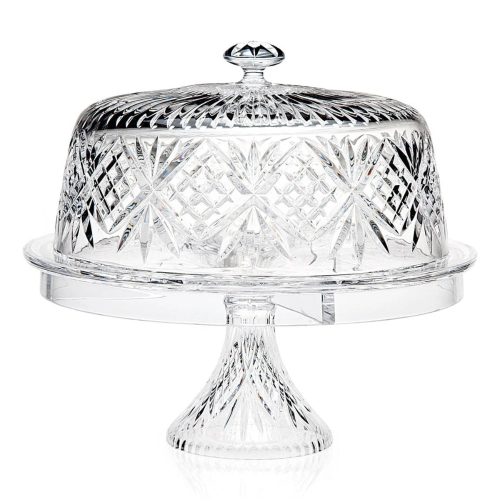 Khay đựng bánh bằng pha lê có nắp đậy Dublin 25658, kích thước 303x282mmH