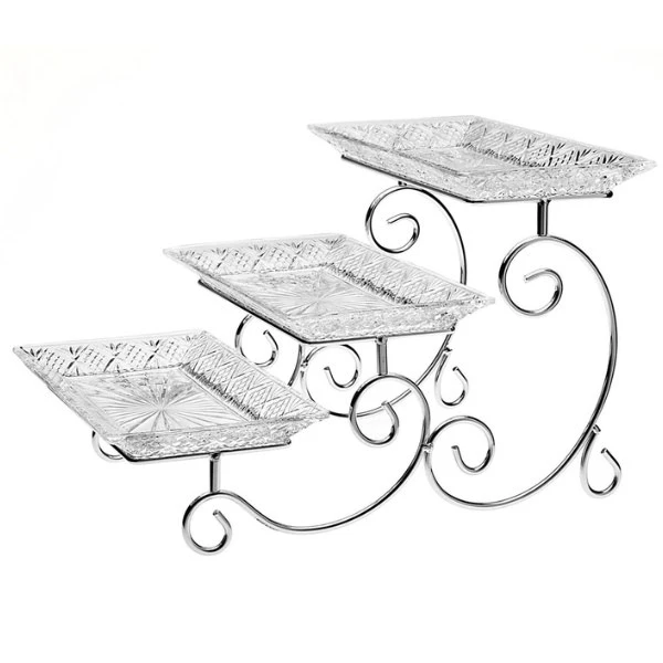 Khay pha lê chữ nhật ba tầng Dublin 11.4x21.3x32cm - 2004LP-3T