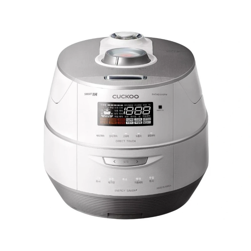 Nồi cơm cao tần áp suất kép Cuckoo FHTAS0610FW 1,08L màu trắng (lòng nồi inox)