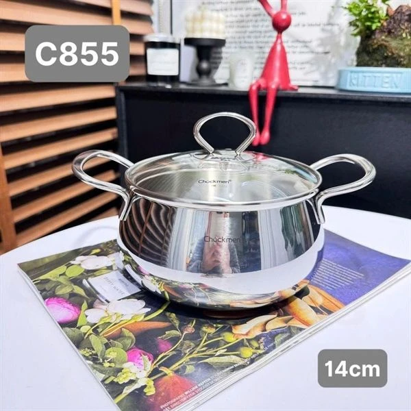 Nồi quả táo C855 CHOCKMEN 14cm, inox 18/10, model: CKM-YH3L14S
