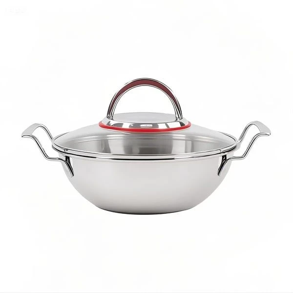 Nồi viền đỏ S68 SHARNEED 20cm, inox 18/10, model: NK-AL68P20