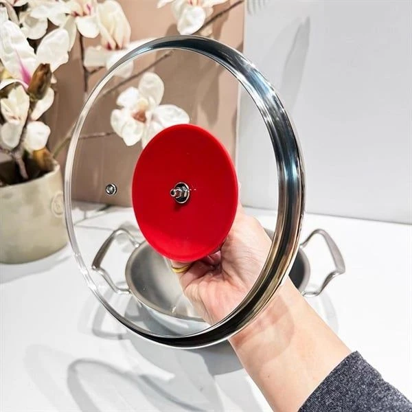 Nồi viền đỏ S68 SHARNEED 20cm, inox 18/10, model: NK-AL68P20