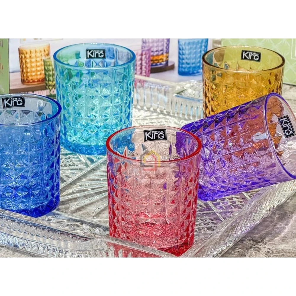 Set 6 cốc Crystal King 280ml sắc màu 2250D0F-C