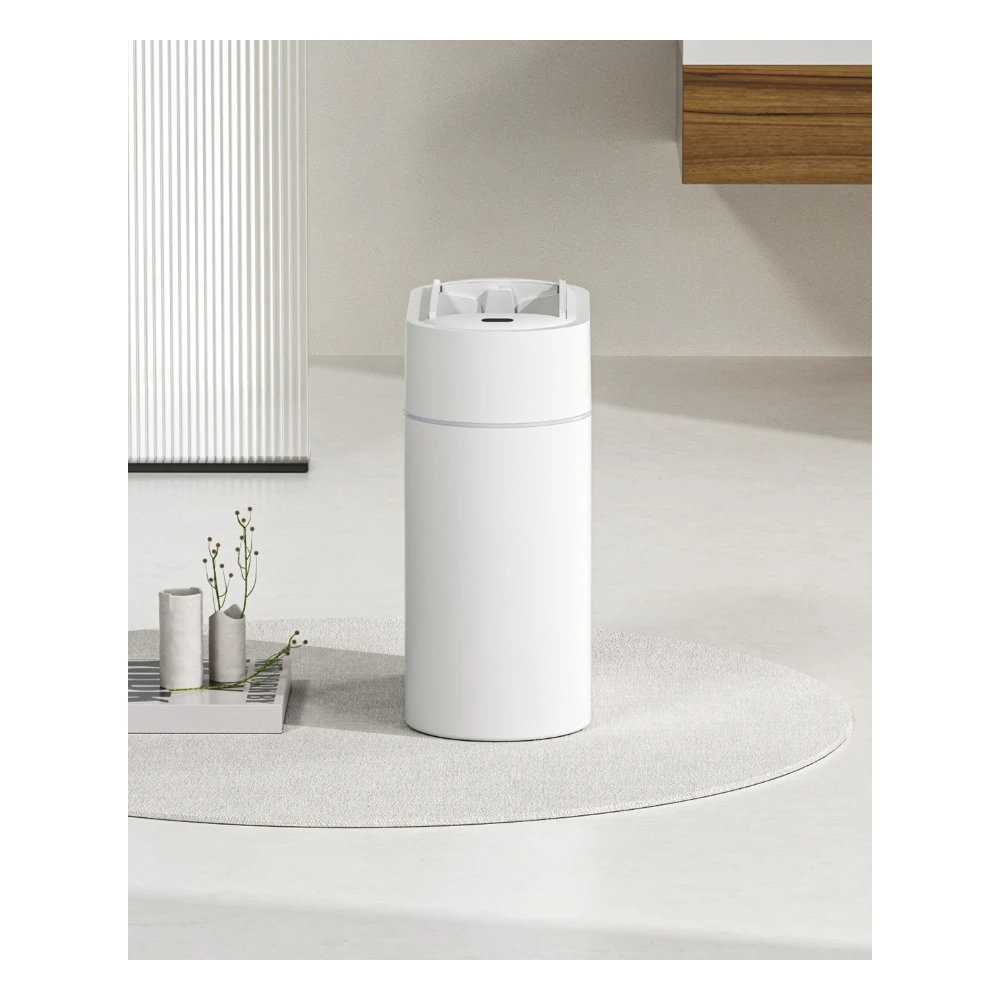 Thùng rác cảm biến Elpheco hút túi rác, mở hai cánh oval 9L - Màu trắng - ELPH6737