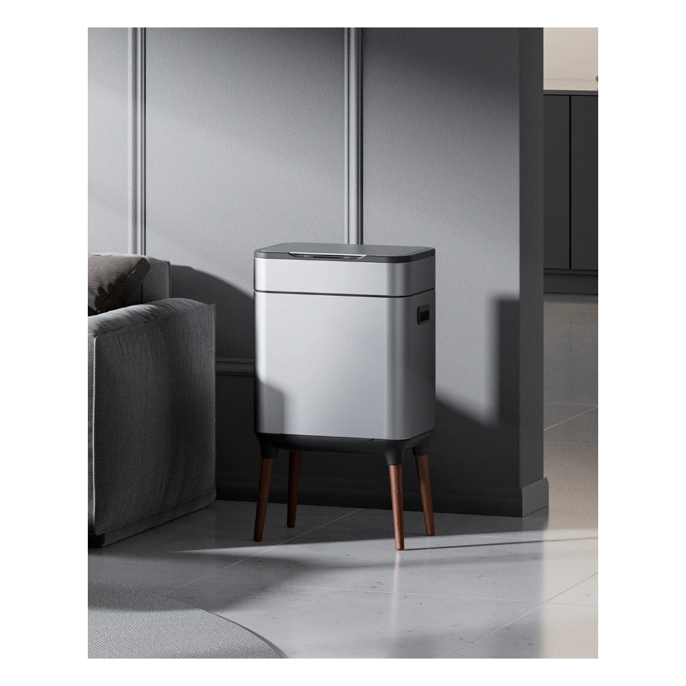 Thùng rác inox cảm biến Elpheco, có chân khử mùi ozone, có lõi 20L - Màu bạc - ELPH5522