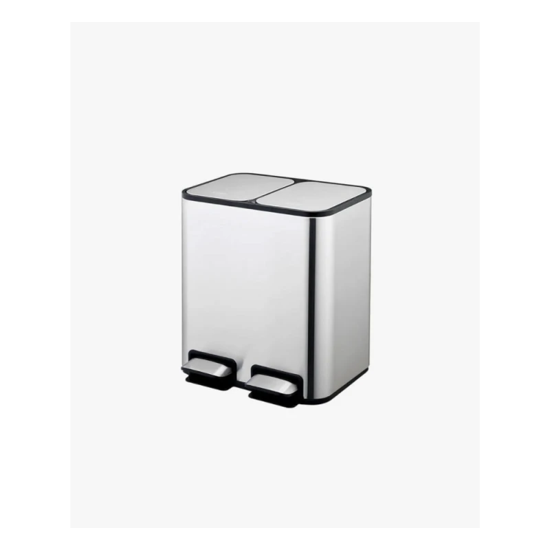 Thùng rác inox đạp chân đôi Elpheco, có 2 lõi 40L (20L + 20L) - ELPH7713
