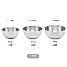 Bộ 3 Tô Trộn inox cao cấp Cuitisan (23cm / 27cm / 31cm) - EC11-029S3