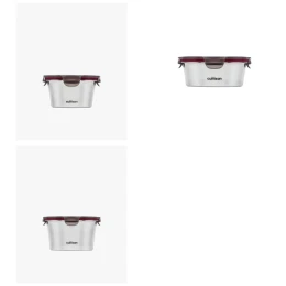 COMBO VẸN TRÒN - Bộ 3 hộp inox 304 Cuitisan Flora tròn 410ml, 640ml, 920ml