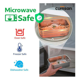 Hộp inox 304 cao cấp Cuitisan Square 1200ml vuông No.10 - EC7-SQ10