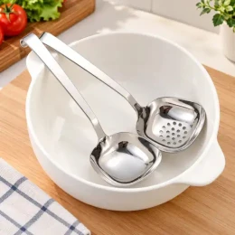 Muôi lẩu vuông N485 22.3cm, inox 18/10, model: NK-AL485LS