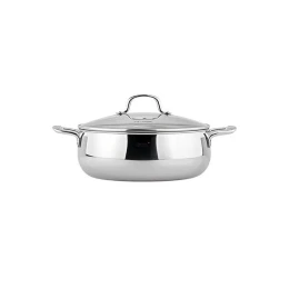 Nồi lẩu lùn C226 CHOCKMEN 24cm, inox 18/10, model: CKM-ZY3L24T