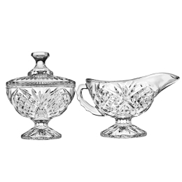 Set 2 hũ đựng đường và nước sốt Dublin Crystal Shannon