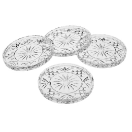 Set 4 lót ly, cốc pha lê Dublin Godinger màu trắng - 25987