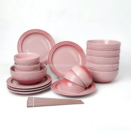 Set 6 bát ăn cơm Moos 12cm màu hồng