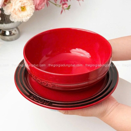 Set 6 bát ăn phở Moos 18cm màu đỏ