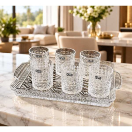 Set 6 cốc Crystal King 280ml màu trắng 2250D0F