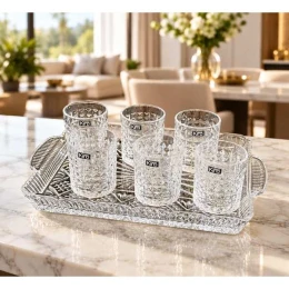 Set 6 cốc Crystal King 280ml màu trắng 2250D0F