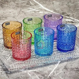 Set 6 cốc Crystal King 280ml sắc màu 2250D0F-C