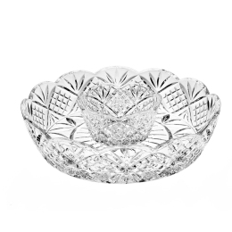 Set đĩa sâu lòng kèm bát nhỏ bằng pha lê Dublin 25951