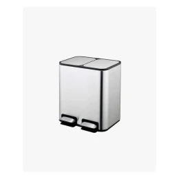 Thùng rác inox đạp chân đôi Elpheco, có 2 lõi 40L (20L + 20L) - ELPH7713