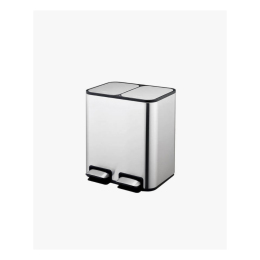 Thùng rác inox đạp chân đôi Elpheco, có 2 lõi 50L (25L + 25L) - ELPH7714