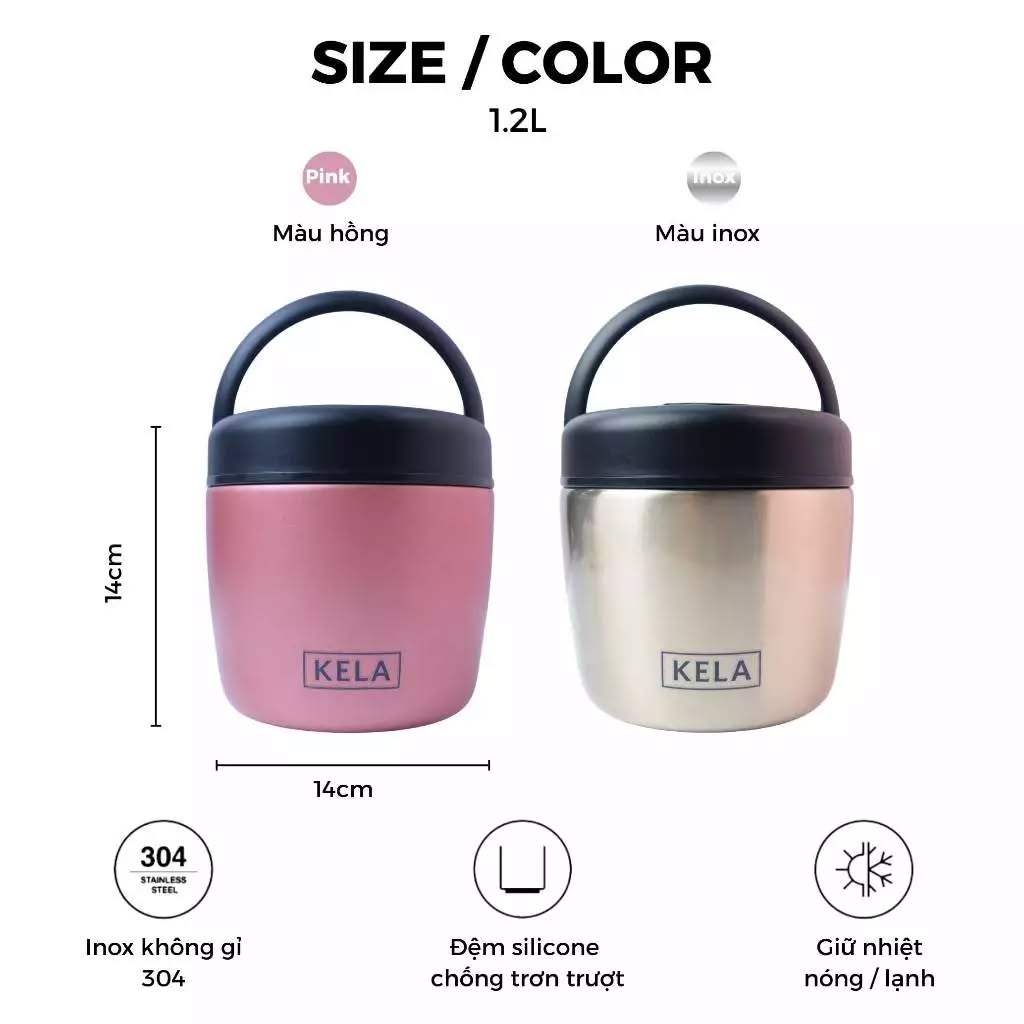 Cặp lồng giữ nhiệt Kela 1.2L&nbsp;l&agrave; lựa chọn l&yacute; tưởng cho d&acirc;n văn ph&ograve;ng